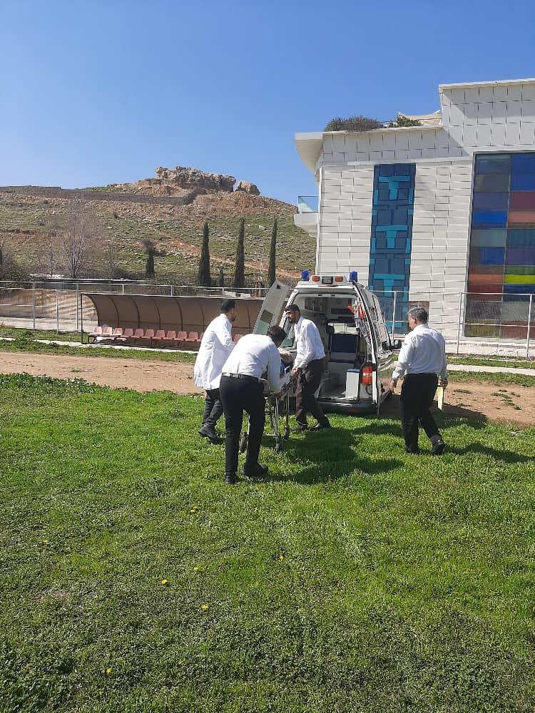 انتقال هوایی بیمار قلبی از بیمارستان توحید جم به شیراز